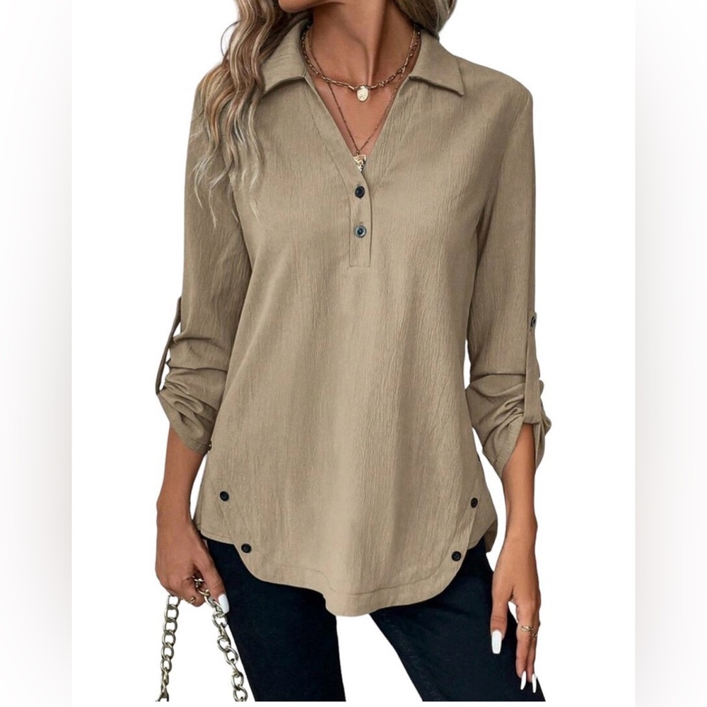 Pre-loved💛Rolled Sleeve Tunic Tops